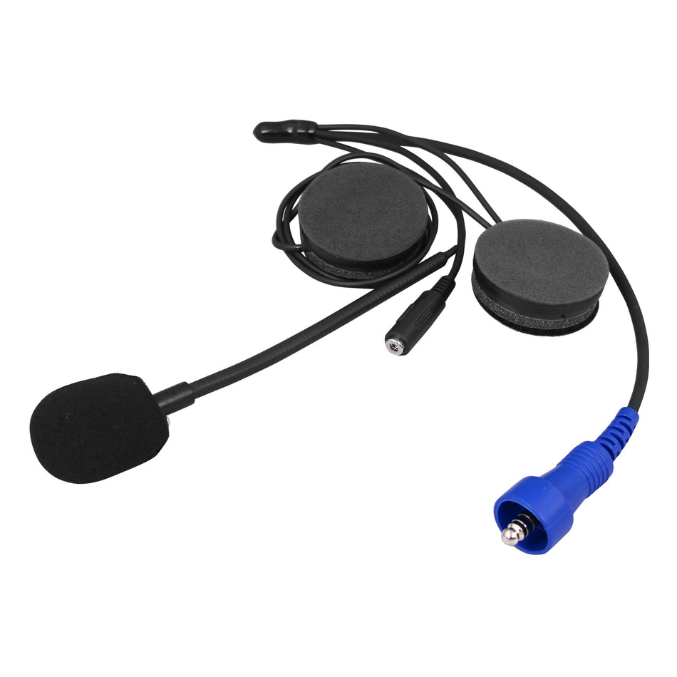 RUGGED Wired Helmet Kit with Alpha Audio Speakers, Mic, and 3.5mm Jack