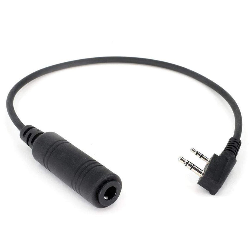 Headset / Helmet Straight Cable for Rugged and Kenwood Handheld Radios - CLEARANCE
