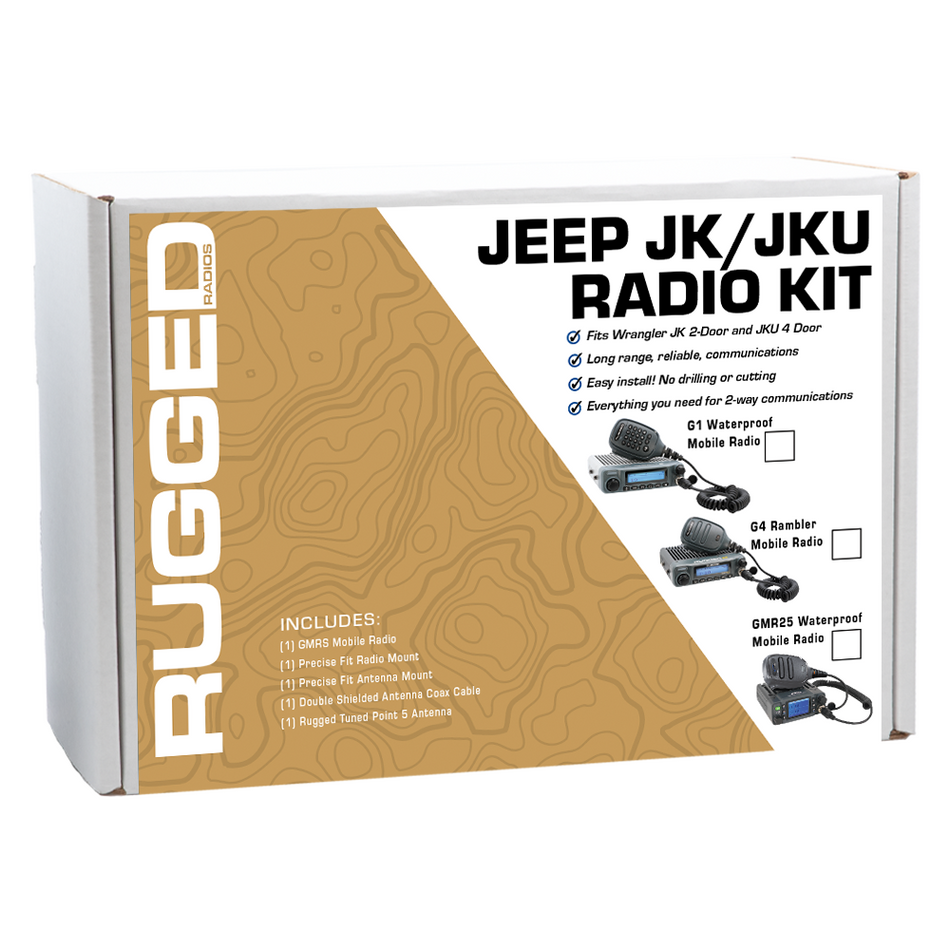 Kit de radio móvil GMRS bidireccional para Jeep Wrangler JK y JKU