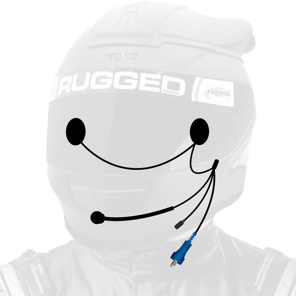 Helmet Kit with Alpha Audio Speakers, Mic & 3.5mm Earbud Jack - OFFROAD Wired - CLEARANCE