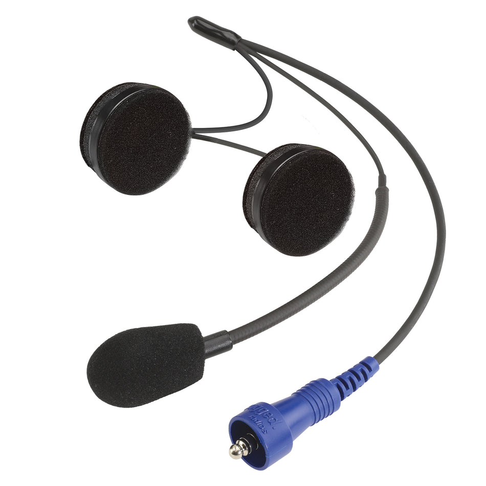 RUGGED Wired Helmet Kit with Alpha Audio Speakers and Mic