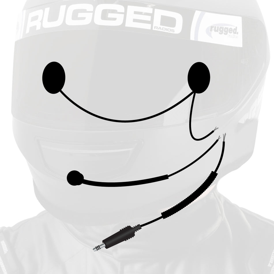 Kit de casco Peltor con cable en espiral, micrófono con brazo flexible y altavoces para casco