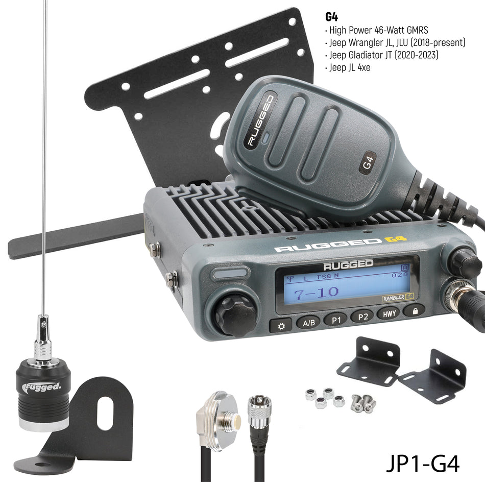 Kit de radio móvil GMRS bidireccional para Jeep Wrangler JL, JLU y Gladiator JT