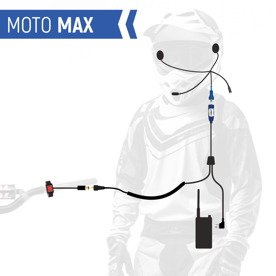 Kit completo de comunicación para motocicleta MOTO MAX con cables OFFROAD de alta resistencia