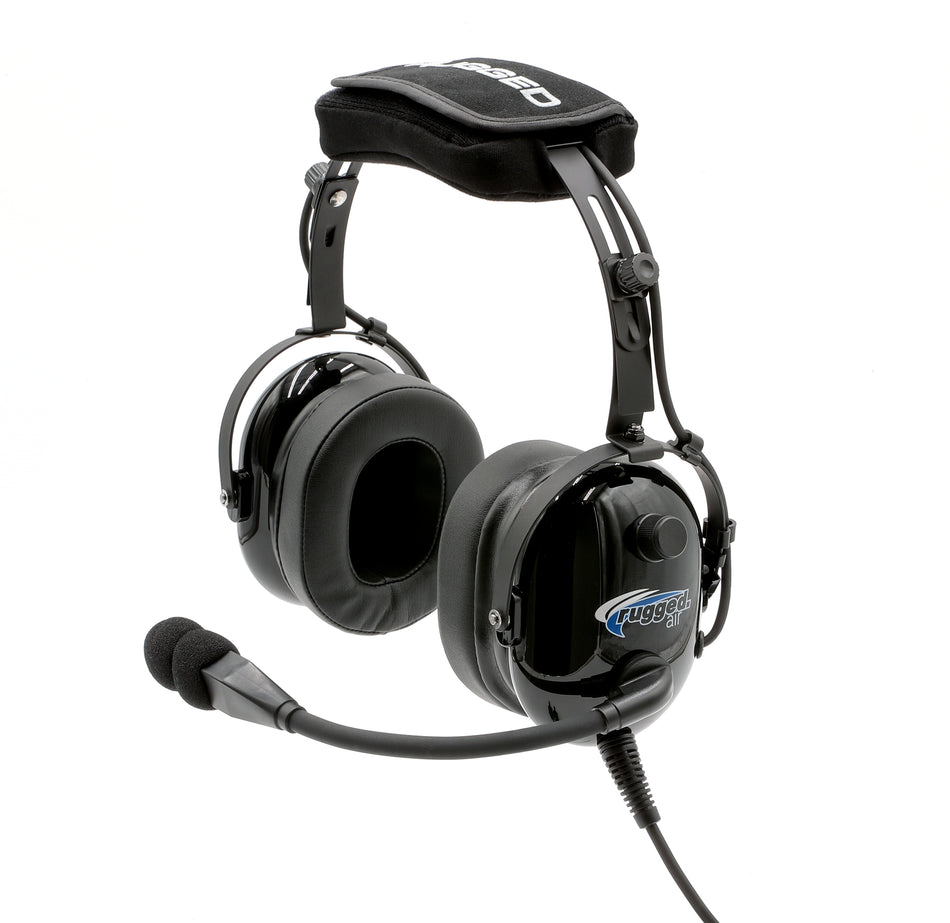 Rugged Air RA920 Ultimate Comfort General Aviation Pilot Headset with PTT