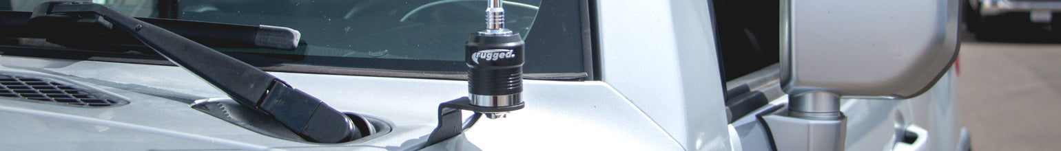 Antennas mounts and flag poles for your vehicle, base camp, or pit.