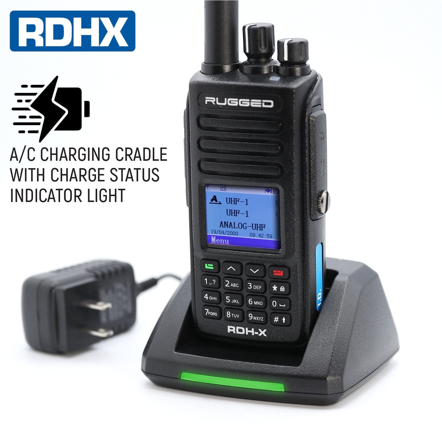 Rugged RDH-X Waterproof Business Band Handheld - Black - Demo - Clearance