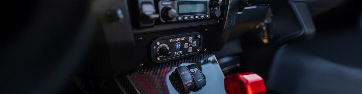 Vehicle-specific radio and antenna mounts for trucks, Jeeps, and vans—roll bar and hood bolt options