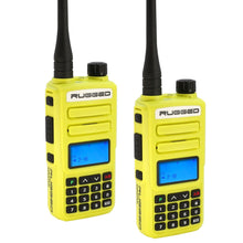 Load image into Gallery viewer, 2 PACK - Rugged GMR2 PLUS GMRS and FRS Two Way Handheld Radios - High Visibility Safety Yellow