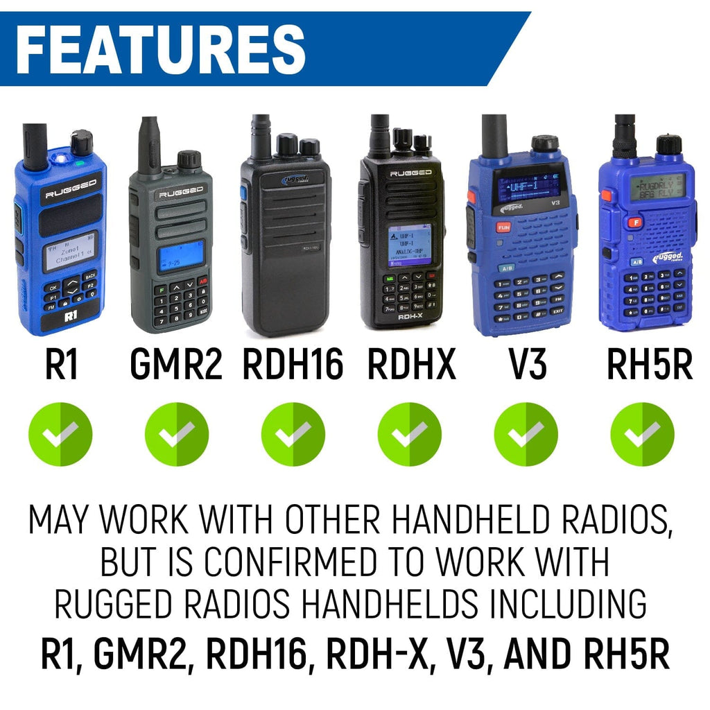Base o Montura compatible para Radios Walkie Talkie Rugged R1 / GMR2 / RDH16 / V3 / RH5R