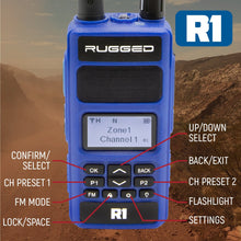 Load image into Gallery viewer, BUNDLE - R1 Handheld Radio with Long Range Antenna and High Capacity Battery