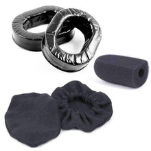 Load image into Gallery viewer, Gel Ear Seals Comfort Kit with Cloth Ear Covers &amp; Mic Muff