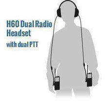 Load image into Gallery viewer, H60 Dual Radio Behind the Head (BTH) Headset - Black