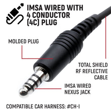 Load image into Gallery viewer, IMSA 4C Wired Open Face Helmet Kit with M102 Military Mic