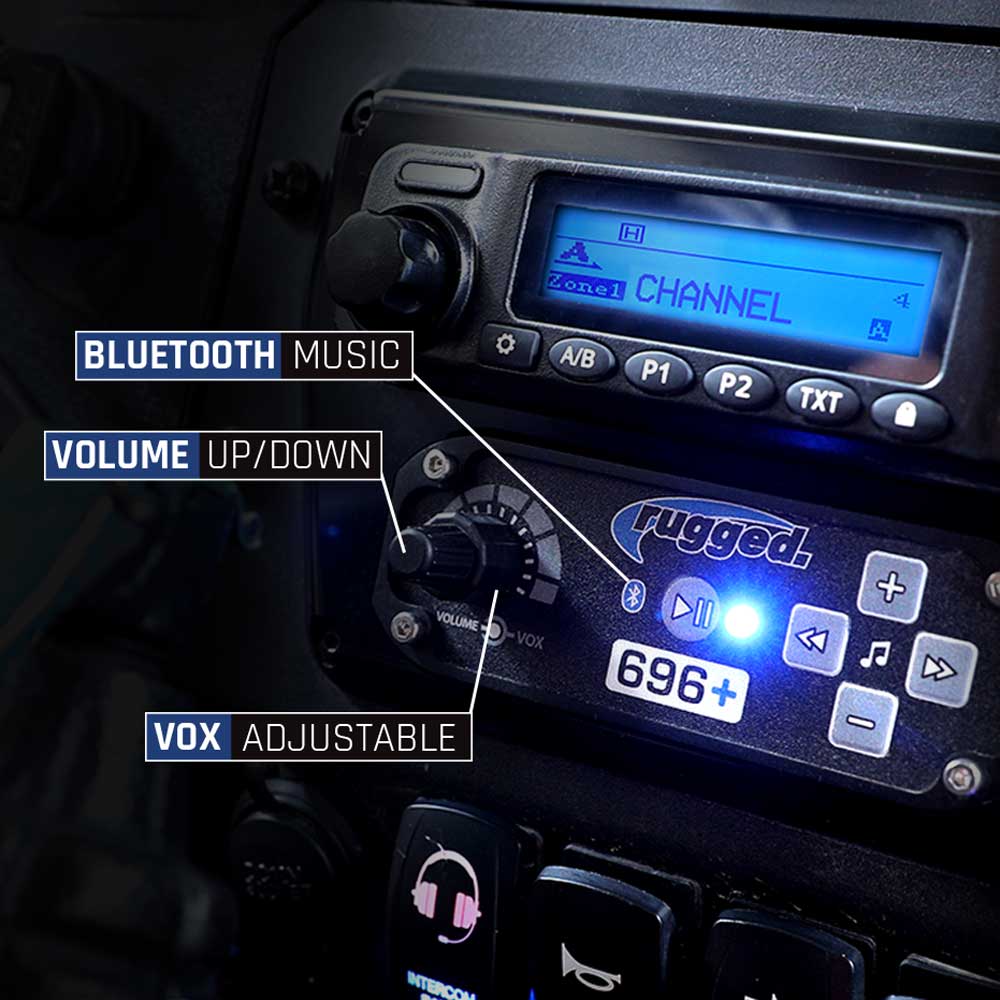 Intercomunicador Rugged 696 PLUS con Bluetooth y Alta Fidelidad en Audio