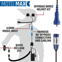 Load image into Gallery viewer, MOTO MAX Kit with Radio, Helmet Kit, Harness, and Handlebar Push-To-Talk