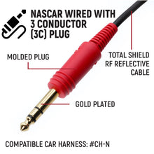 Load image into Gallery viewer, NASCAR 3C Wired Open Face Helmet Kit with M102 Military Mic
