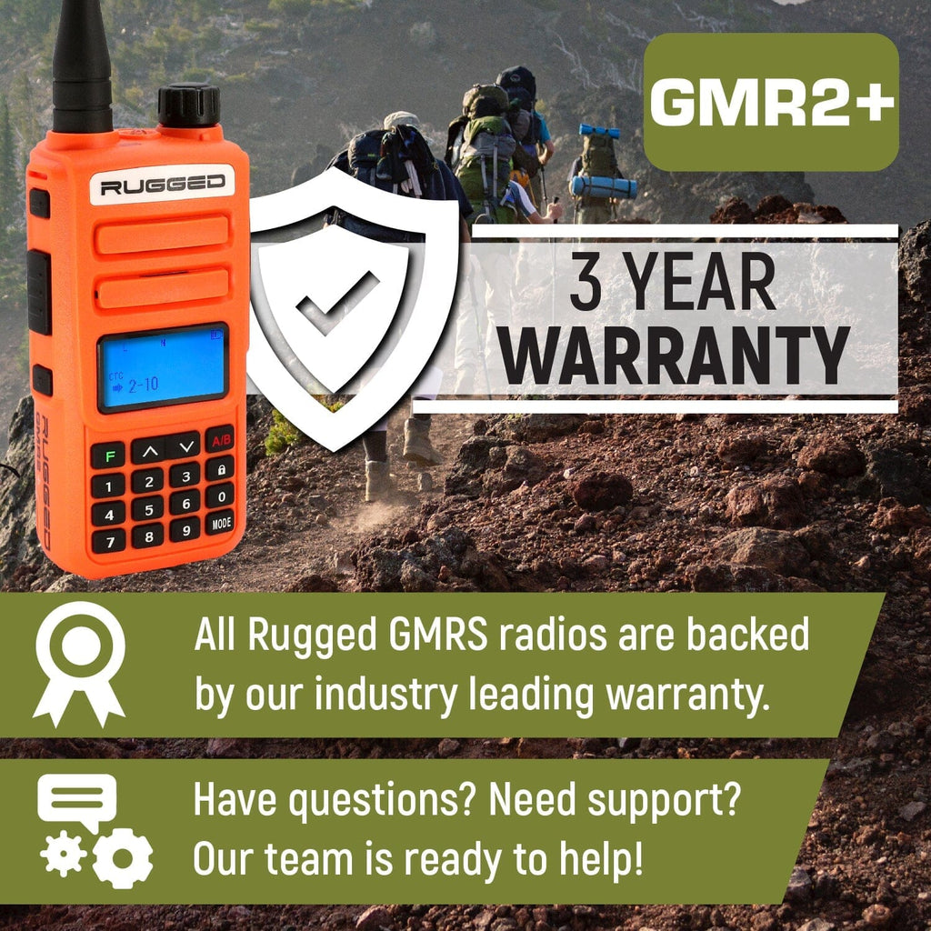 RADIO Walkie Talkie GMRS/FRS RUGGED GMR2 PLUS Anaranjado ESP - By Rugged Radios