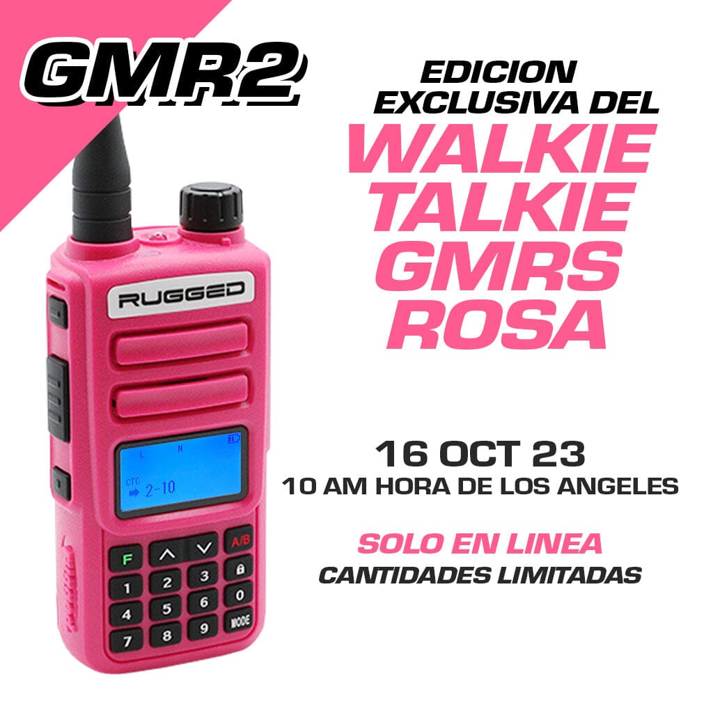 Radio Walkie Talkie Rosa GMRS/FRS Rugged GMR2 PLUS ESP-By Rugged Radios