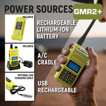 Load image into Gallery viewer, Rugged GMR2 PLUS GMRS and FRS Two Way Handheld Radio - High Visibility Safety Yellow