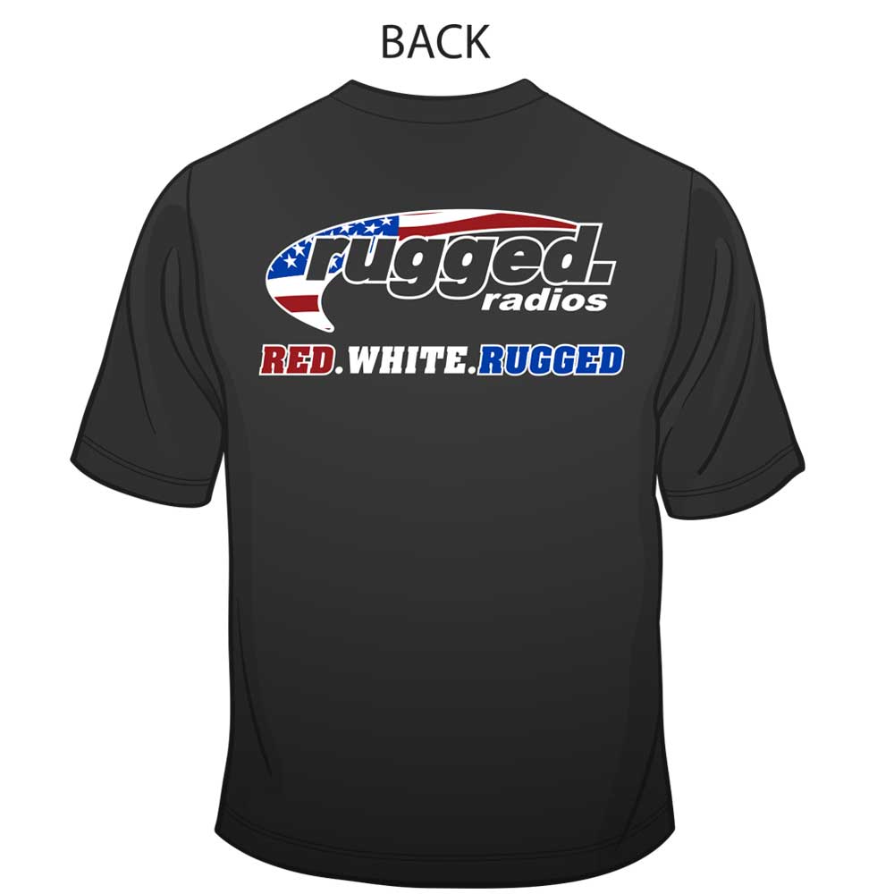 Rugged Radios American Flag Logo Men's T-Shirt