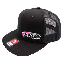 Load image into Gallery viewer, Rugged Radios Flat Bill Snapback Hat - Pink / Black