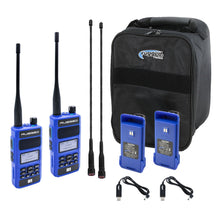 Load image into Gallery viewer, 2-Pack R1 VHF and UHF digital and analog 2-way handheld radio with tons of features and optional accessories including long range antennas, XL batteries, hand mics