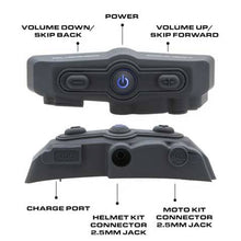 Load image into Gallery viewer, Sistema de comunicación manos libres para casco Rugged BT2 con Bluetooth para motocicleta