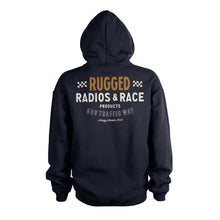 Load image into Gallery viewer, Vintage &#39;Rugged Radios &amp; Race&#39; Men&#39;s Pullover Hoodie - Navy