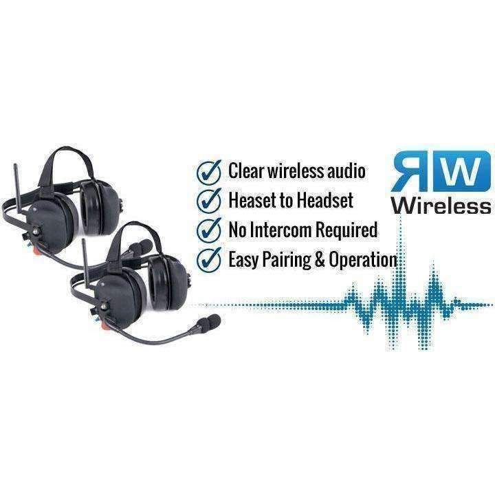 Wireless Double Talk Dual Headset Intercom System